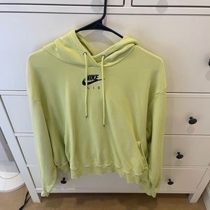 Cropped green Nike hoodie